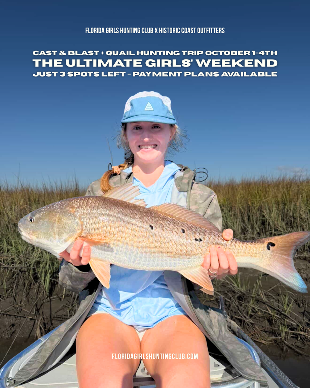 Cast & blast + quail hunting weekend October 1-4th w/ Historic Coast Outfitters (MEMBER ONLY)